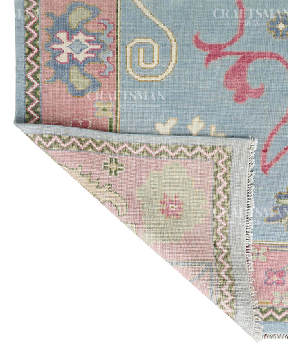 Nolvir Wool Hand-Knotted Oushak-Inspired Rug