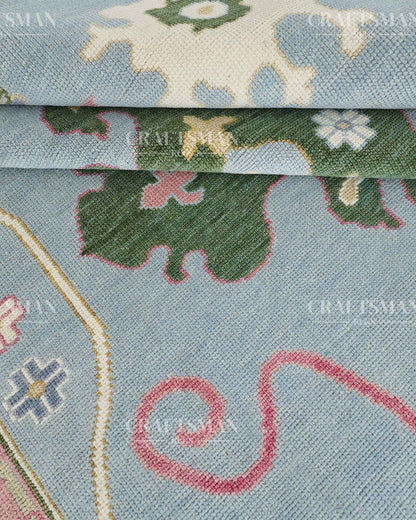 Nolvir Wool Hand-Knotted Oushak-Inspired Rug