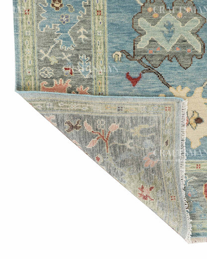 Avarn Wool Hand-Knotted Oushak-Inspired Rug