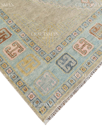 Orrin Wool Hand-Knotted Oushak-Inspired Rug