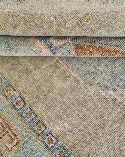 Orrin Wool Hand-Knotted Oushak-Inspired Rug