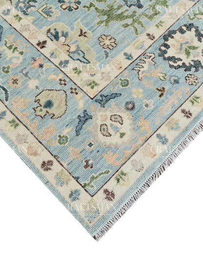 Calvis Wool Hand-Knotted Oushak-Inspired Rug