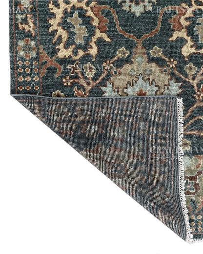 Erdis Wool Hand-Knotted Oushak-Inspired Rug