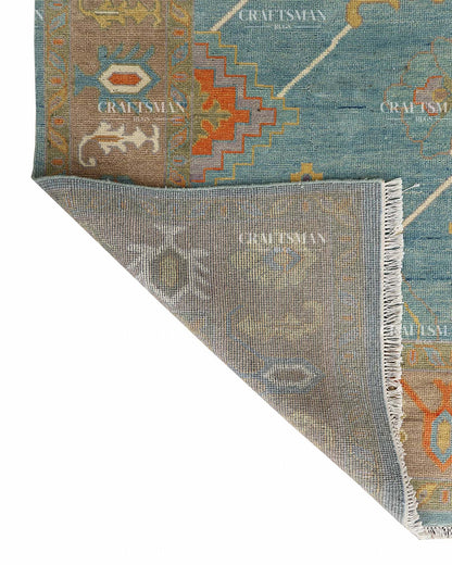 Textura Wool Hand-Knotted Oushak-Inspired Rug