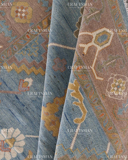 Textura Wool Hand-Knotted Oushak-Inspired Rug