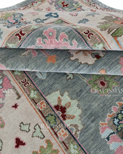 8x10 feet Wool Hand-Knotted Oushak-Inspired Rug | Craftsman Rugs Exclusive