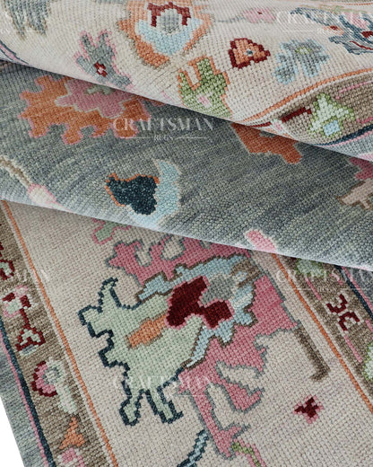 8x10 feet Wool Hand-Knotted Oushak-Inspired Rug | Craftsman Rugs Exclusive