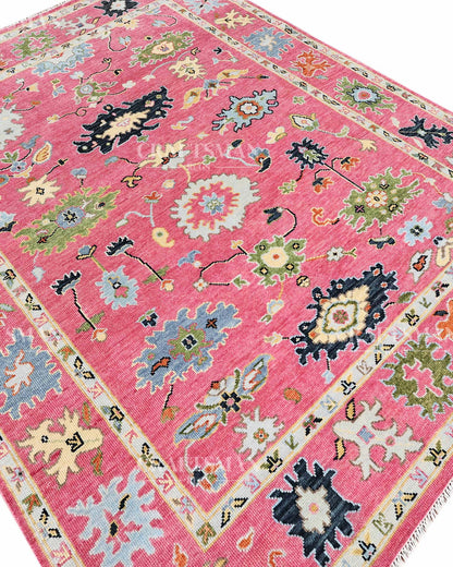 8x10 feet Wool Hand-Knotted Oushak-Inspired Rug | Craftsman Rugs Exclusive