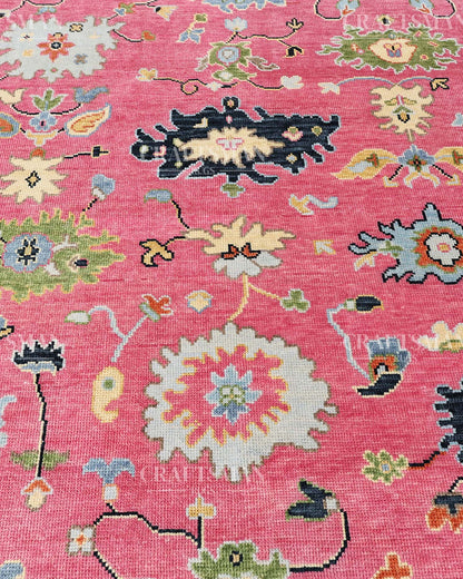 8x10 feet Wool Hand-Knotted Oushak-Inspired Rug | Craftsman Rugs Exclusive