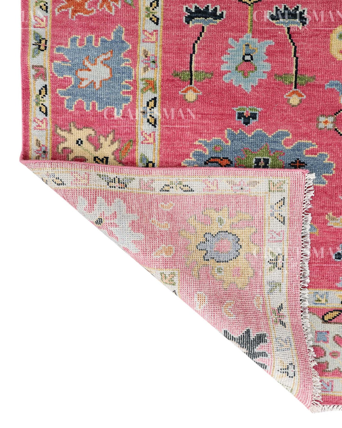 8x10 feet Wool Hand-Knotted Oushak-Inspired Rug | Craftsman Rugs Exclusive