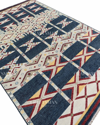 Navaro Geometric Hand-Knotted Wool Rug – Southwestern Inspired Design | Made to Order | Craftsman Rugs Exclusive