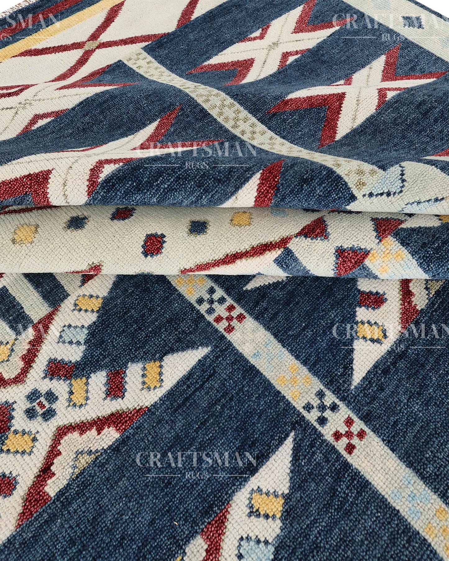 Navaro Geometric Hand-Knotted Wool Rug – Southwestern Inspired Design | Made to Order | Craftsman Rugs Exclusive
