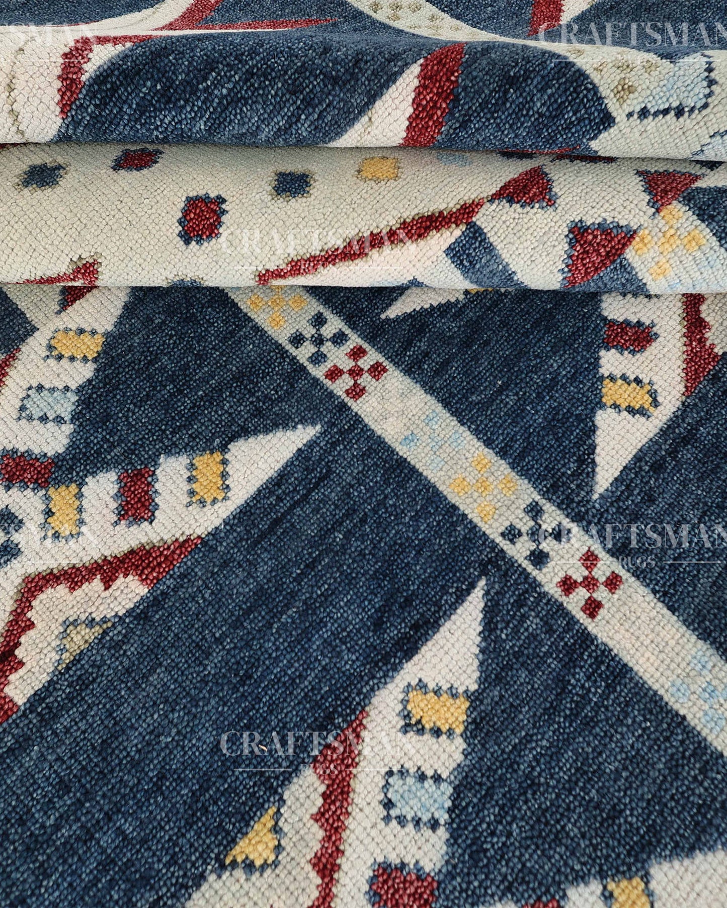 Navaro Geometric Hand-Knotted Wool Rug – Southwestern Inspired Design | Made to Order | Craftsman Rugs Exclusive