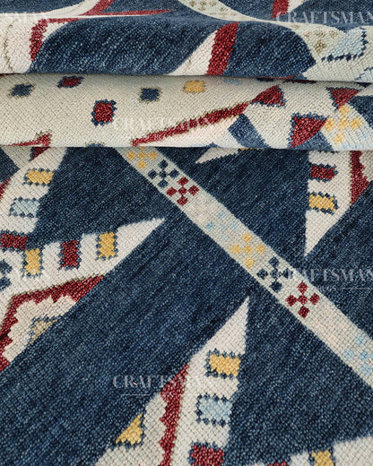 Navaro Geometric Hand-Knotted Wool Rug – Southwestern Inspired Design | Made to Order | Craftsman Rugs Exclusive