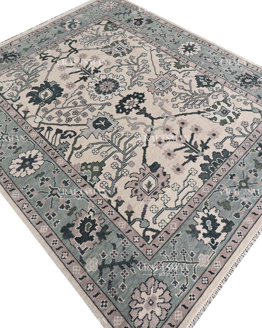Knossa Wool Hand-Knotted Oushak-Inspired Rug