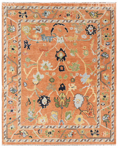 8x10 feet Wool Hand-Knotted Oushak-Inspired Rug | Craftsman Rugs Exclusive