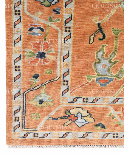 8x10 feet Wool Hand-Knotted Oushak-Inspired Rug | Craftsman Rugs Exclusive