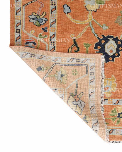 8x10 feet Wool Hand-Knotted Oushak-Inspired Rug | Craftsman Rugs Exclusive