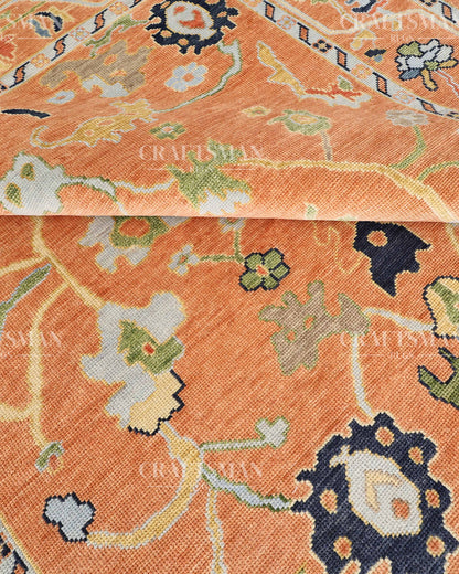 8x10 feet Wool Hand-Knotted Oushak-Inspired Rug | Craftsman Rugs Exclusive