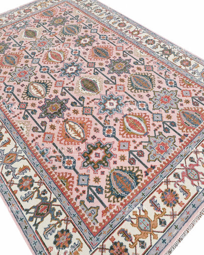 Twyra Wool Hand-Knotted Oushak-Inspired Rug