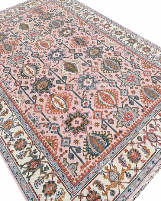 Twyra Wool Hand-Knotted Oushak-Inspired Rug