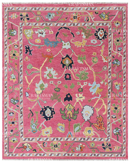 Yarna Wool Hand-Knotted Oushak-Inspired Rug