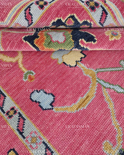 Yarna Wool Hand-Knotted Oushak-Inspired Rug