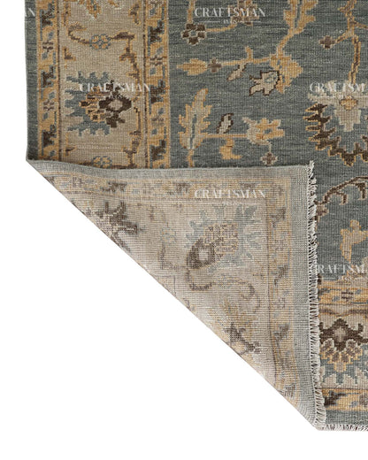 Spindra Wool Hand-Knotted Oushak-Inspired Rug