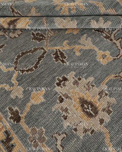 Spindra Wool Hand-Knotted Oushak-Inspired Rug