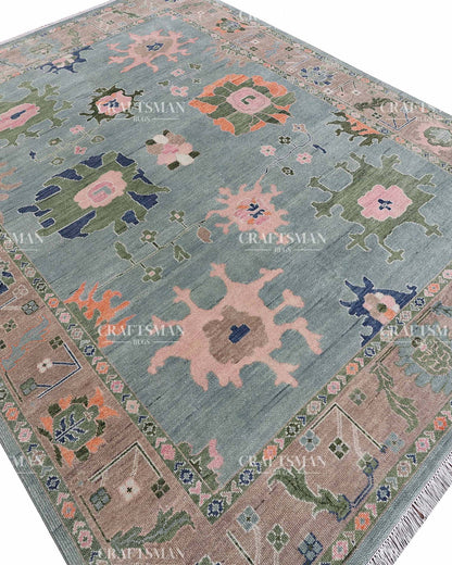 Aurea Wool Hand-Knotted Oushak-Inspired Rug