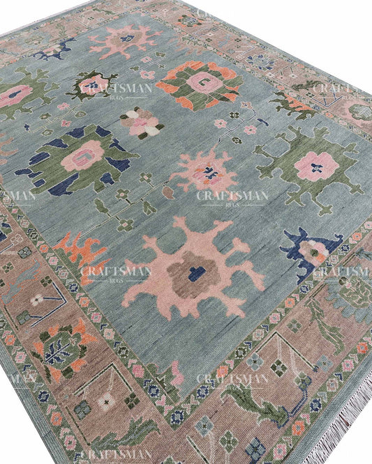 Aurea Wool Hand-Knotted Oushak-Inspired Rug