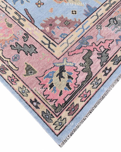 Eloria Wool Hand-Knotted Oushak-Inspired Rug