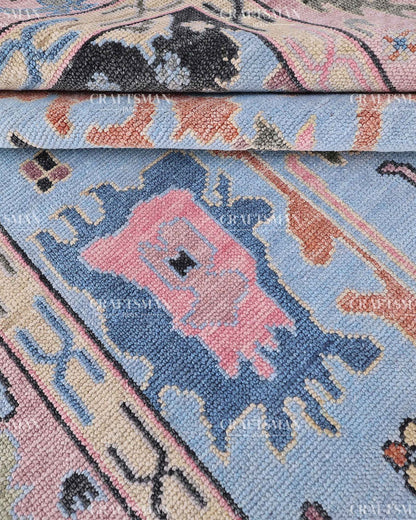 Eloria Wool Hand-Knotted Oushak-Inspired Rug