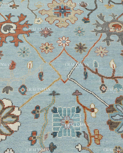 Thalora Wool Hand-Knotted Oushak-Inspired Rug