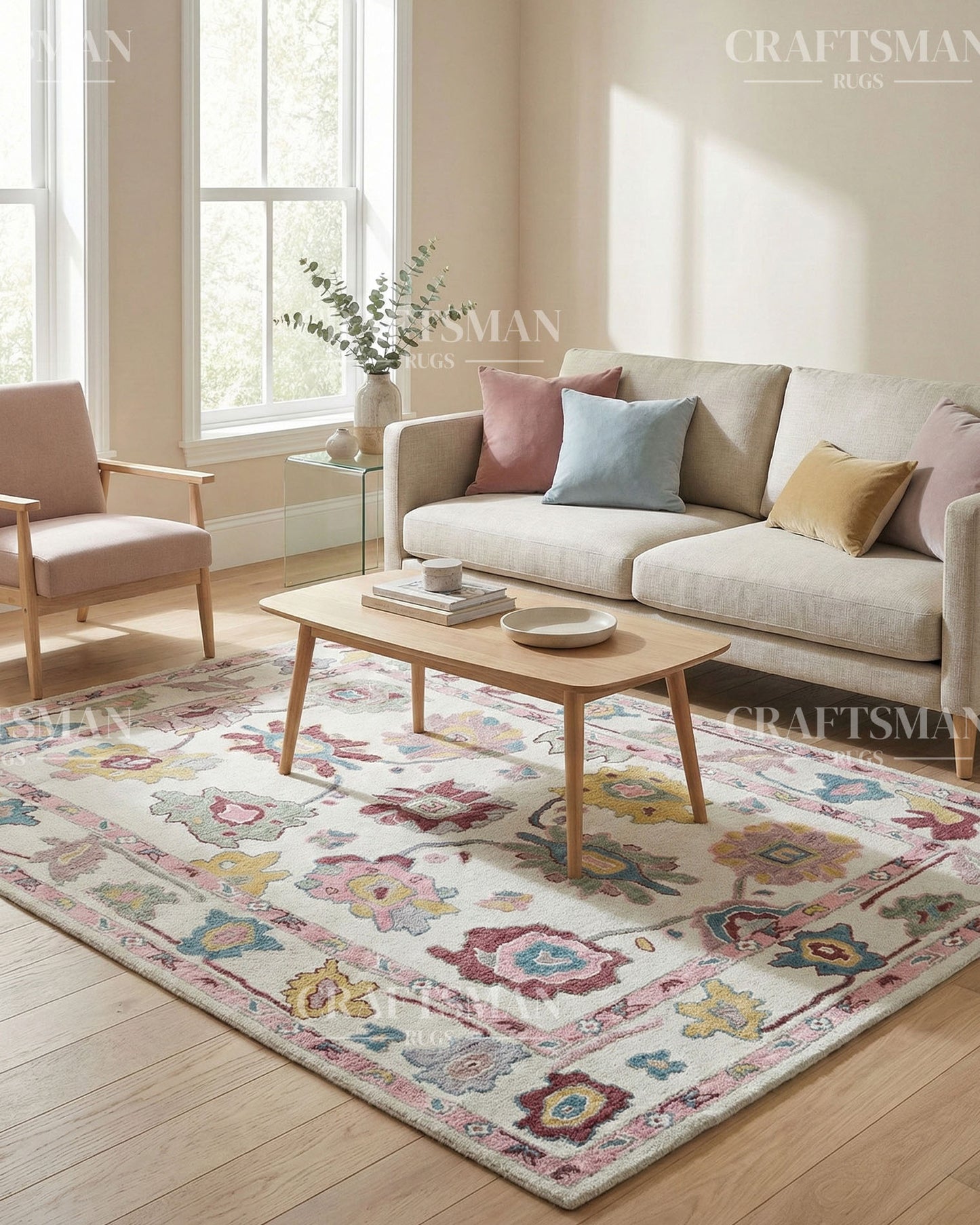 6x8 feet Wool Hand-Tufted Rug | Craftsman Rugs Exclusive