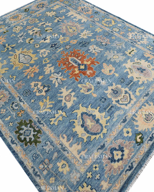 Mirava Wool Hand-Knotted Oushak-Inspired Rug
