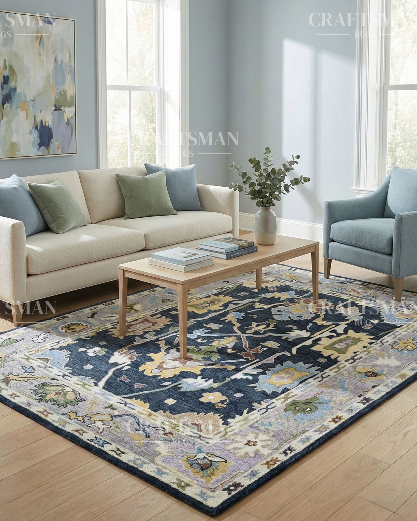 6x8 feet Wool Hand-Tufted Rug | Craftsman Rugs Exclusive