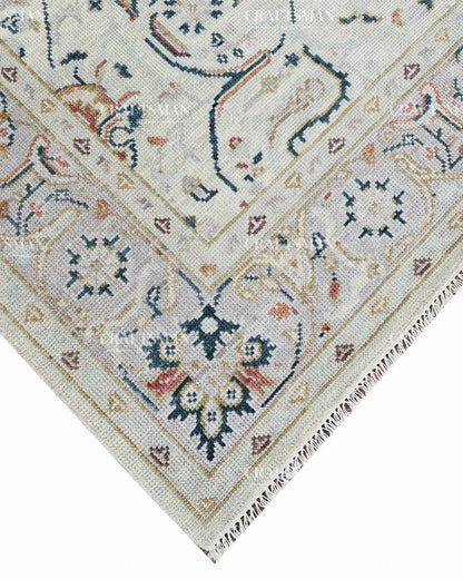 Carmina Wool Hand-Knotted Oushak-Inspired Rug