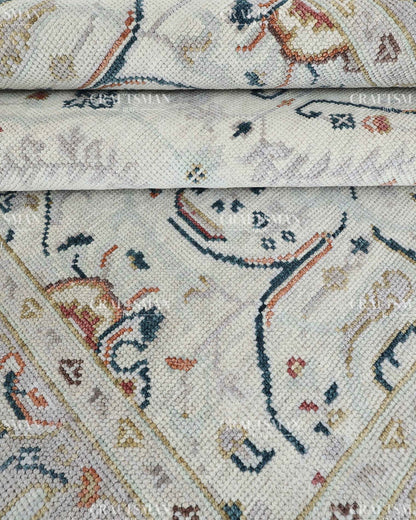 Carmina Wool Hand-Knotted Oushak-Inspired Rug