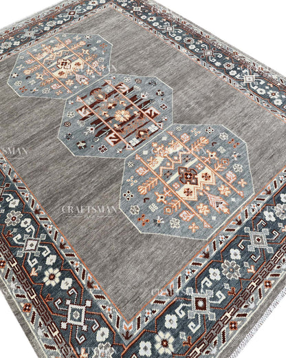 Veyra Wool Hand-Knotted Oushak-Inspired Rug