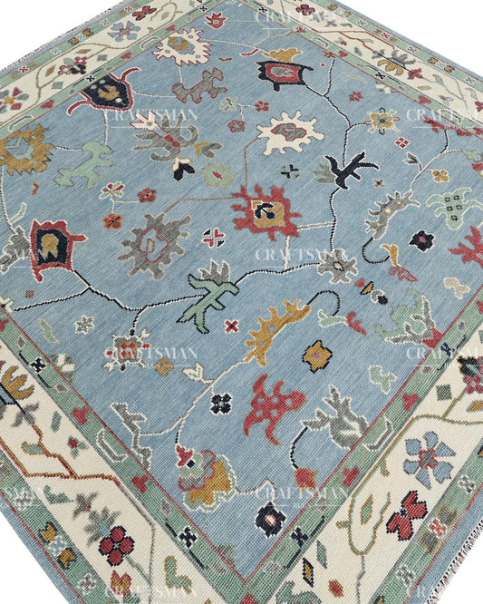 Arzuna Carmina Wool Hand-Knotted Oushak-Inspired Rug