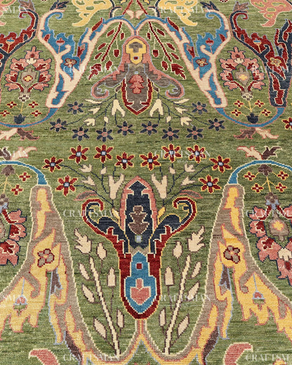 Carmina Wool Hand-Knotted Oushak-Inspired Rug