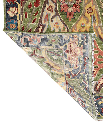 Carmina Wool Hand-Knotted Oushak-Inspired Rug