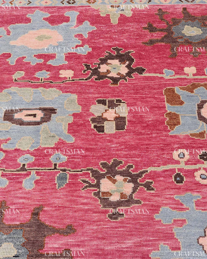 Zeyra Wool Hand-Knotted Oushak-Inspired Rug