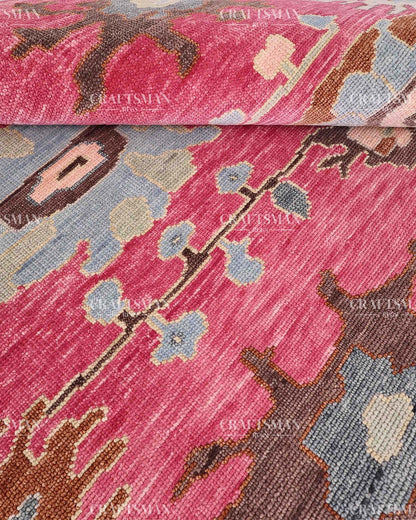 Zeyra Wool Hand-Knotted Oushak-Inspired Rug