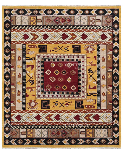 Kalyra Wool Hand-Knotted Oushak-Inspired Rug