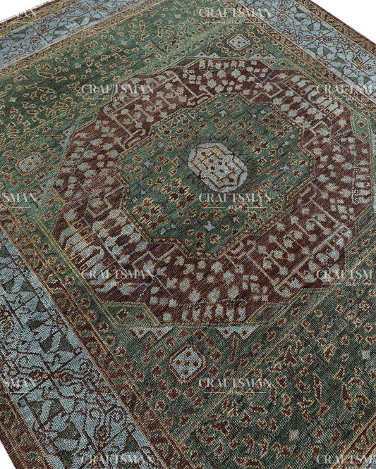 Safira Wool Hand-Knotted Oushak-Inspired Rug