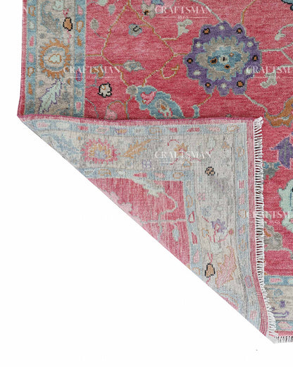 Auraya Wool Hand-Knotted Oushak-Inspired Rug