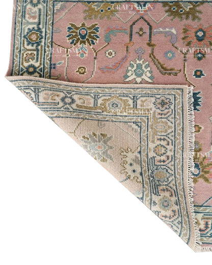 Lyrahn Wool Hand-Knotted Oushak-Inspired Rug