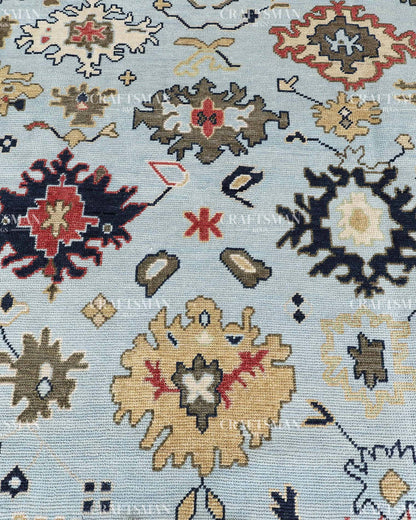 Oraya Wool Hand-Knotted Oushak-Inspired Rug